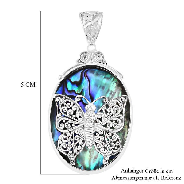 D'Joy Royal Bali - Abalone Muschel Anhänger mit Schmetterlingsmotiv image number 5