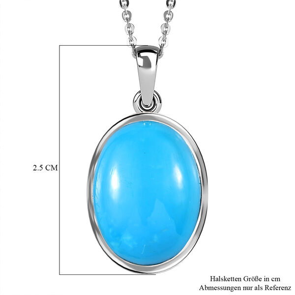 AA amerikanischer, nat&uuml;rlicher Sleeping Beauty T&uuml;rkis-Anh&auml;nger mit Kette, 50 cm - 6,88 ct. image number 6