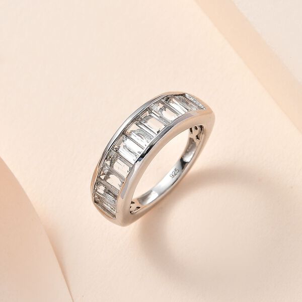 Wei&szlig;er Topas Ring, 925 Silber platiniert, (Gr&ouml;&szlig;e 16.00) ca. 2.53 ct image number 1
