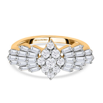LUXORO SGL zertifizierter I1 G-H Diamant Ballerina-Ring in 585 Gold - 1 ct.