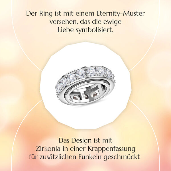 Zirkonia Eternity Anti-Stress Spinning Ring image number 9