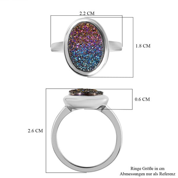 Regenbogen-Drusen Quarz Ring - 3,93 ct. image number 7