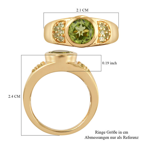 Natürlicher Peridot-Ring, 925 Silber vergoldet  ca. 1,58 ct image number 7