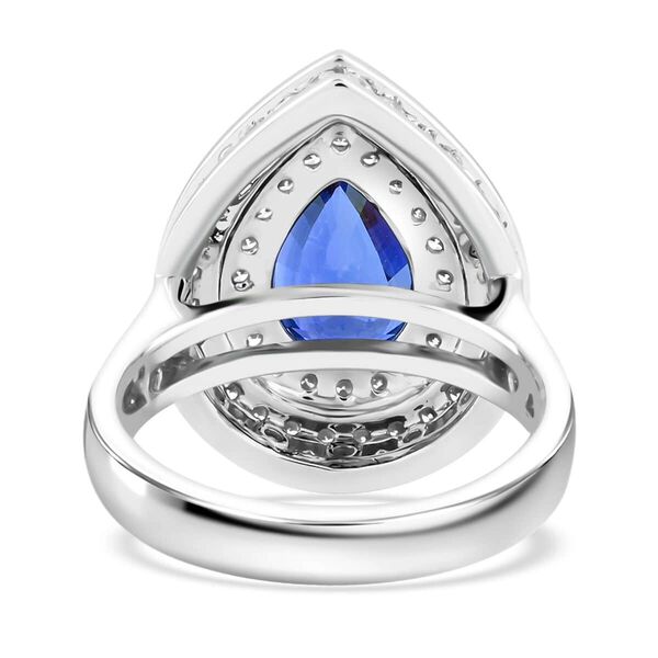 Chairman's Vault Collection - zertifiziert und geprüft RHAPSODY AAAA Ceylonfarbener Saphir und VS-EF Diamant Ring in 950 Platin - 6,05 ct. image number 4