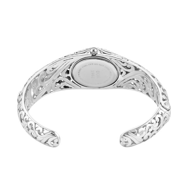 Royal Bali Kollektion - EON 1962 Armreif mit Schweizer Uhrwerk Armbanduhr, wasserdicht, 19 cm image number 5