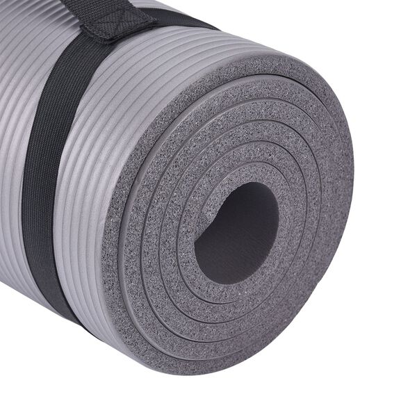 SOUL SMART - NBR Yoga Matte mit Riemen, Grau image number 9