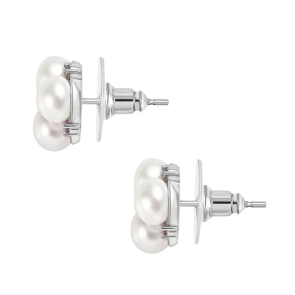 EverTrue Süßwasserperle und rosa Zirkonia Ohrringe image number 3