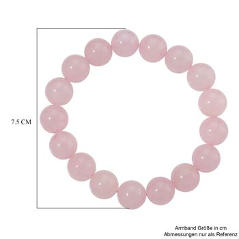 Rosenquarz Armband Flexibel, ca. 215.00 ct