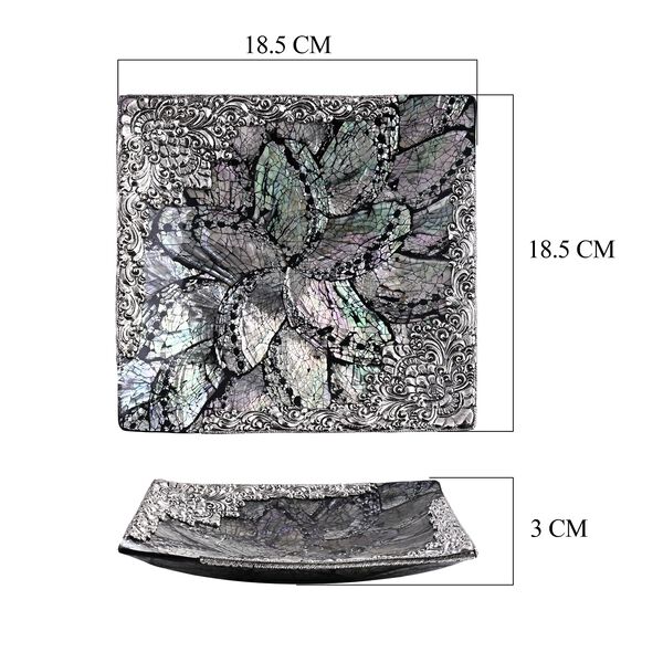 D'Joy Royal Bali- Abalone Muschel quadratische Dekoschale, 925 Silber, 18,5x18,5x3cm image number 5