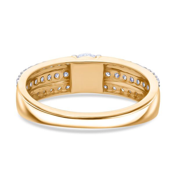 LUXURIANT DIAMANT - Lab Grown Diamant SI-GH Ring 925 Silber 750 Gelbgold Vermeil (Größe 19.00) ca. 1,00 ct image number 5