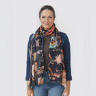 LA MAREY - 100% Kaschmirwolle Schal mit floralem Muster, 70 x 190cm. Floral image number 0