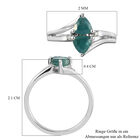 Grandidierit und Zirkon Ring 925 Silber platiniert (Größe 18.00) ca. 0,98 ct image number 6