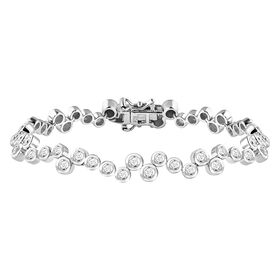 Moissanit Armband ca. 18 cm 925 Silber rhodiniert ca. 1,14 ct.