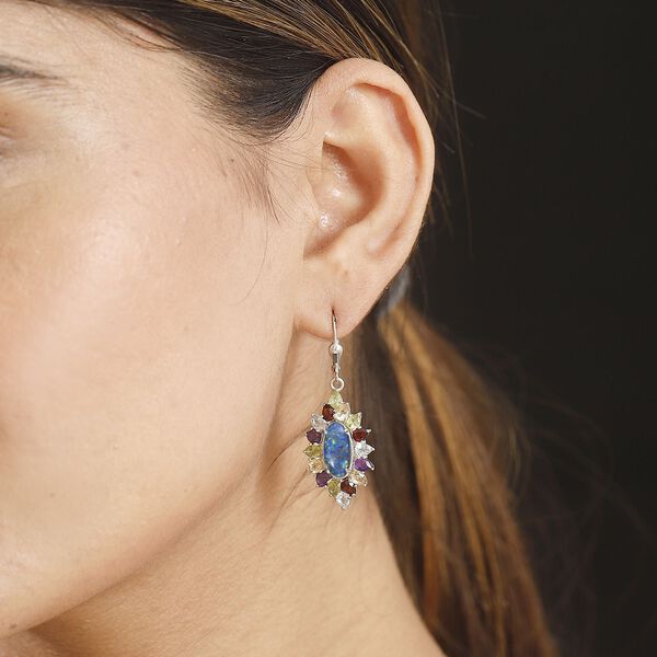 Boulder Opal Triplett und Multi-Edelstein Ohrringe - 8,87 ct. image number 3