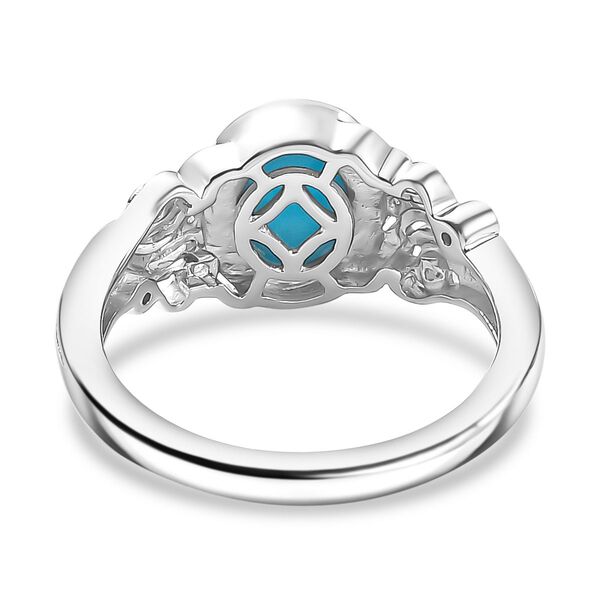 AA Sleeping Beauty T&uuml;rkis und Zirkon Ring, ca. 1,52 ct. image number 6