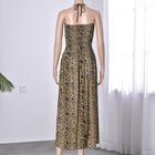 Halsträger in kurzem, gesmoktem Kleid, 32x75cm, brauner Leopardendruck image number 1