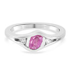 Premium Ilakaka Rosa Saphir und Zirkon Ring, 925 Silber platiniert, 0,83 ct. image number 0