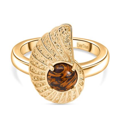 EVER TRUE - Skript Stein Ring Messing (Gr&ouml;&szlig;e 20.00) ca. 0.90 ct