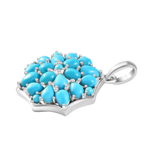 AA Sleeping Beauty Türkis und Zirkon Anhänger - 3,24 ct. image number 3