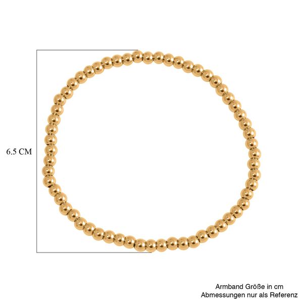 5er-Set – Kugel-Perlen-Armbänder in Goldton image number 6