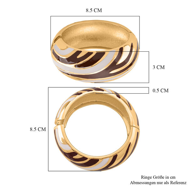 Emaille-Armreif im Wellen-Design, ca. 18 cm, Bordeaux image number 6