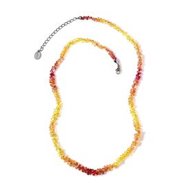 RHAPSODY zertifiziert und geprüft AAAA mehrfarbige Saphir-Halskette in 950 Platin, 45cm - 56,64 ct.