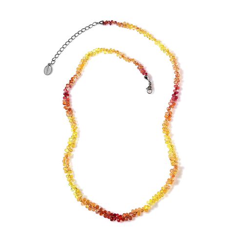 RHAPSODY zertifiziert und geprüft AAAA mehrfarbige Saphir-Halskette in 950 Platin, 45cm - 56,64 ct. image number 0