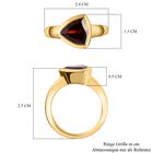 Mosambik Granat Ring, 925 Silber Gelbgold Vermeil, (Größe 21.00) ca. 2.69 ct image number 6
