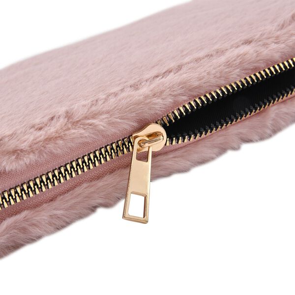 Kunstfell Brieftasche, Dunkelblau image number 5