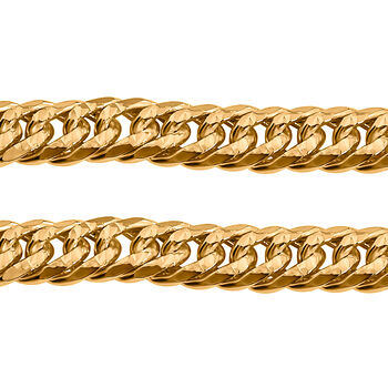 Doppelt geflochtene Gliederkette 50 cm in vergoldetem 925 Silber