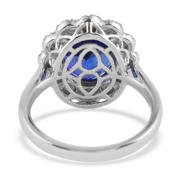 RHAPSODY AAAA Tansanit und VS EF Diamant-Ring in 950 Platin - 5 ct. image number 7