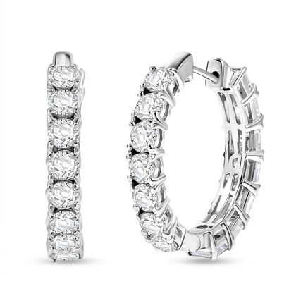 D'Joy Moissanit Ohrringe 925 Silber rhodiniert ca. 7.06 ct