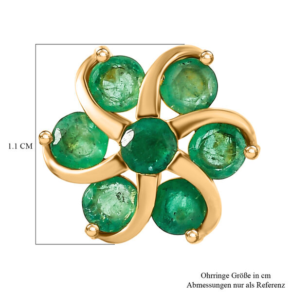 AA Kagem sambischer Smaragd Ohrringe - 1,54 ct. image number 5