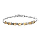 Citrin Armband, ca. 19 cm, Edelstahl, ca. 3.77 ct