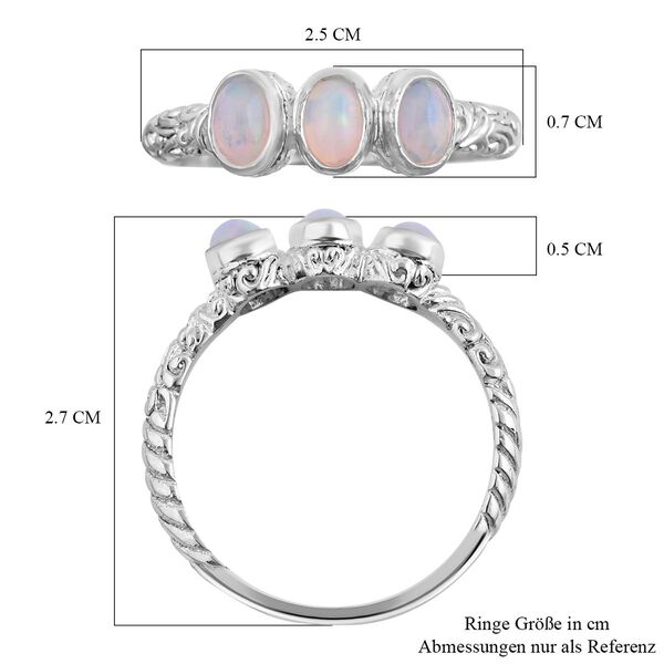 Royal Bali Kollektion - Nat&uuml;rlicher, &auml;thiopischer Welo Opal-Ring - 0,98 ct. image number 5