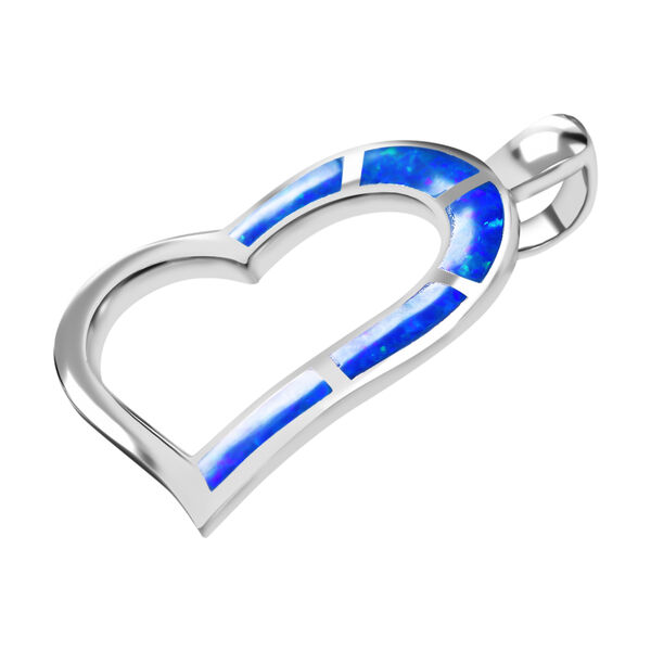 Synthetischer Kristall blauer Opal-Anh&auml;nger - 2,50 ct. image number 4