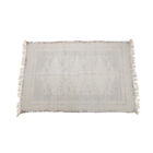 Handgewebter bedruckter Läufer aus 100 % Baumwolle, 180x120 cm, Braun image number 6