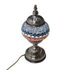Orientalische Tischlampe aus Glas-Mosaik, handgefertigt, ca. 14x28 cm, blau