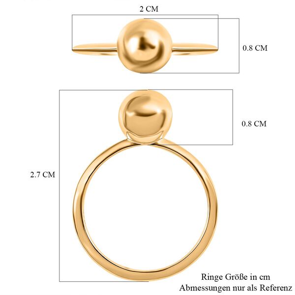 Kugelperle Ring, 375 Gelbgold image number 7