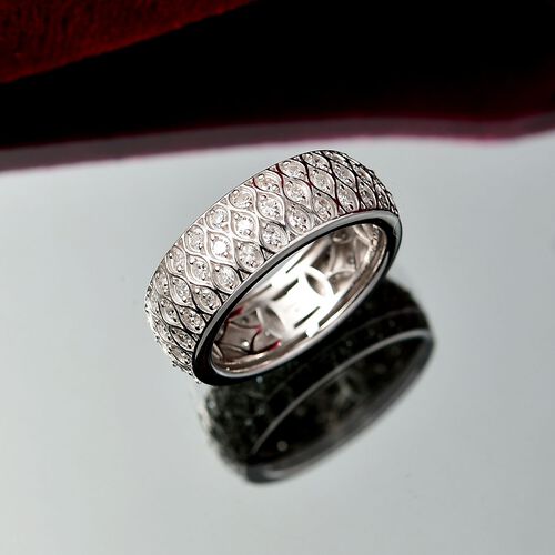LUXURIANT DIAMOND - Lab Grown Diamant SI-GH SGL zertifiziert Ring 925 Silber rhodiniert (Größe 16.00) ca. 1,00 ct image number 1