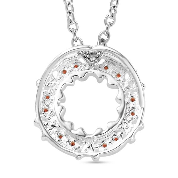 XOXO Granat kubischer Zirkonia-Anh&auml;nger mit 50cm Kette - 0,24 ct. image number 5