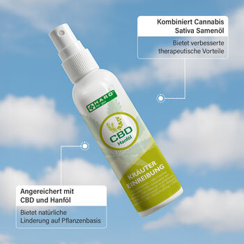 CBD Hanf&ouml;l - Kr&auml;uter Einreibung, 200 ml