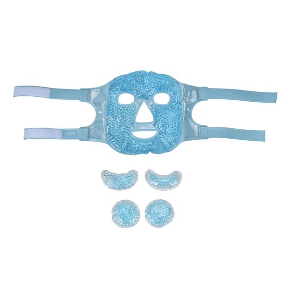 5er Set Gel Gesichts- und Augenmasken Set, blau image number 2