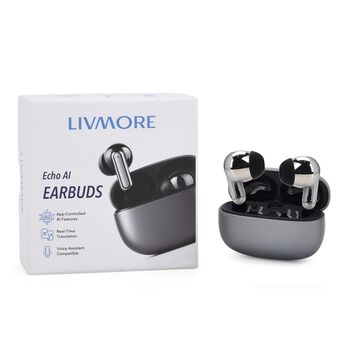LIVMORE Bluetooth &Uuml;bersetzungs-Ohrh&ouml;rer, Schwarz