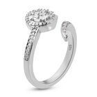 Diamant Ring 925 Silber Platin-Überzug image number 3