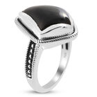 Schwarzer Spinell-Ring, 925 Silber  ca. 6,95 ct image number 4