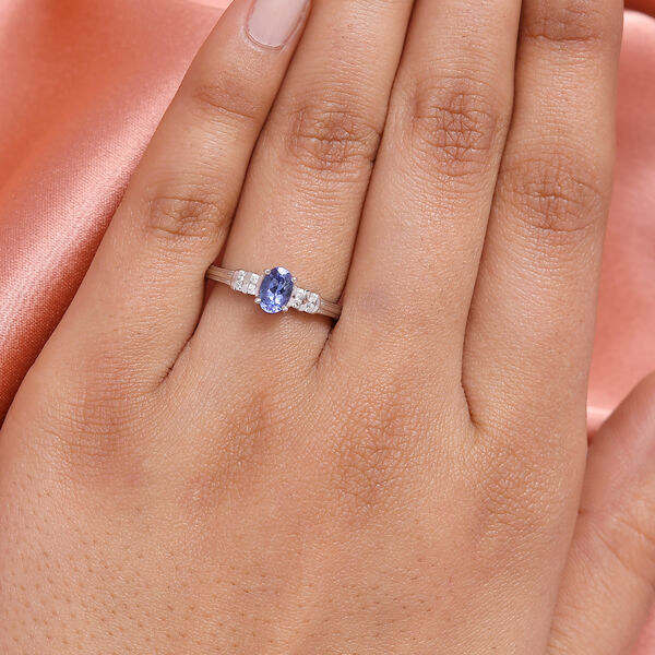 Tansanit und Zirkon Ring - 0,59 ct. image number 3