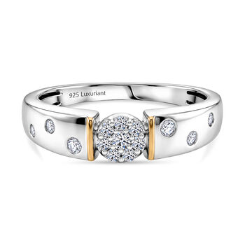 LUXURIANT SI-GH Labor Diamant SI-GH Ring, 925 Silber rhodiniert - 0,25 ct.