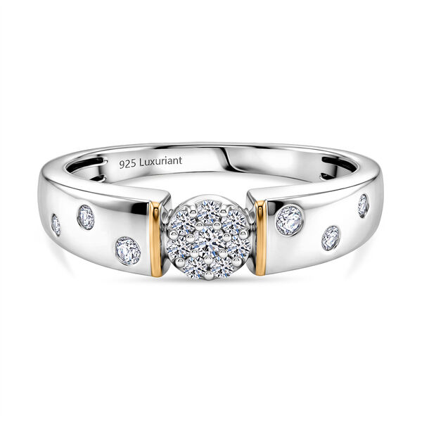 LUXURIANT SI-GH Labor Diamant SI-GH Ring, 925 Silber rhodiniert - 0,25 ct.