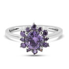 LUSTRO STELLA - Amethyst Zirkonia Ring 925 Silber platiniert (Gr&ouml;&szlig;e 16.00) ca. 1,71 ct